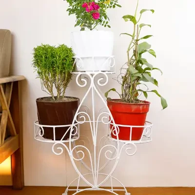 Nordic Cart Shape Metal Plant Stand