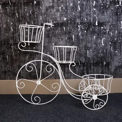 Cycle Shape Metal Plant Stand